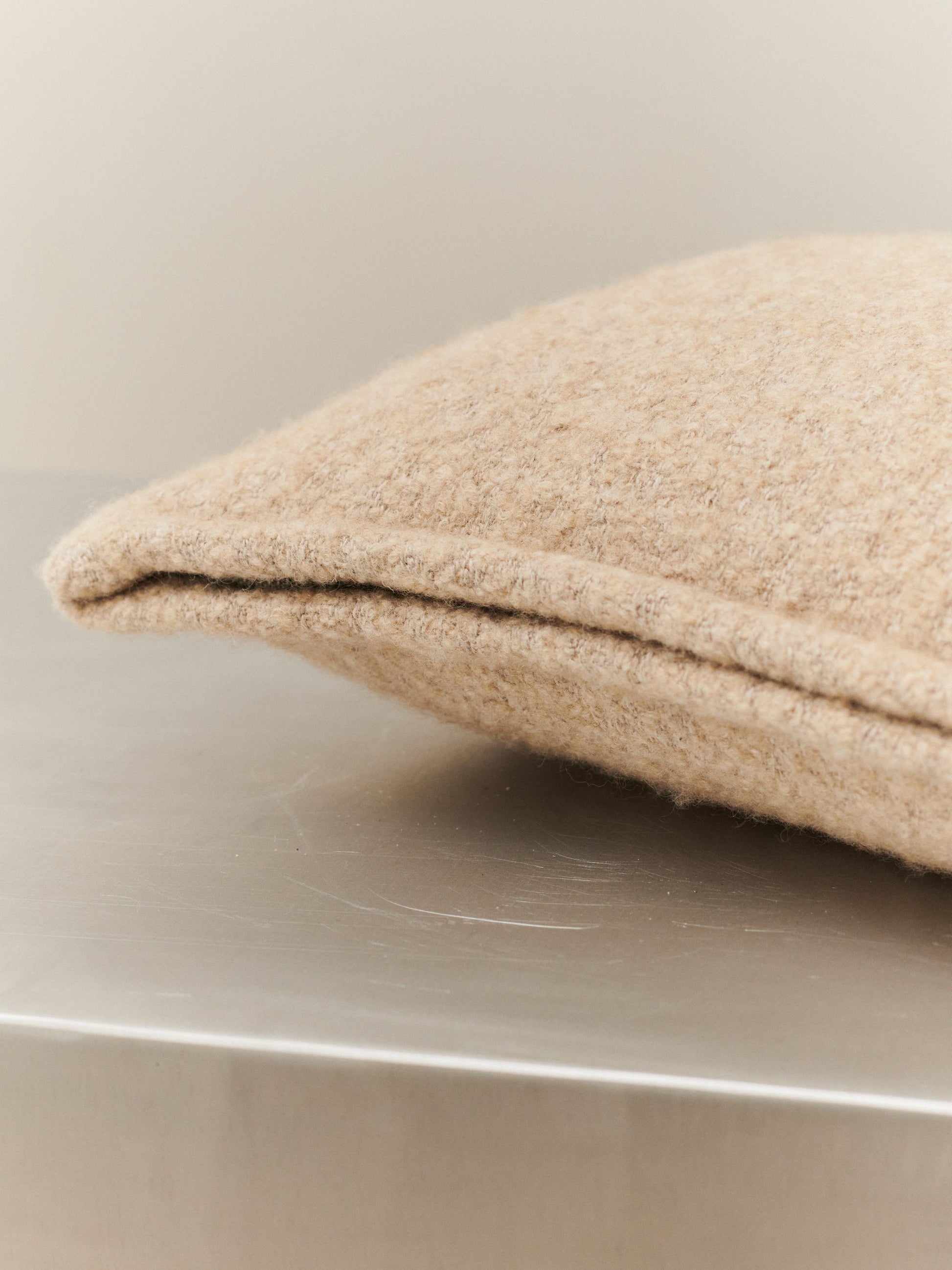 Heavy Lumbar Pillow - Felt Beige Pillows