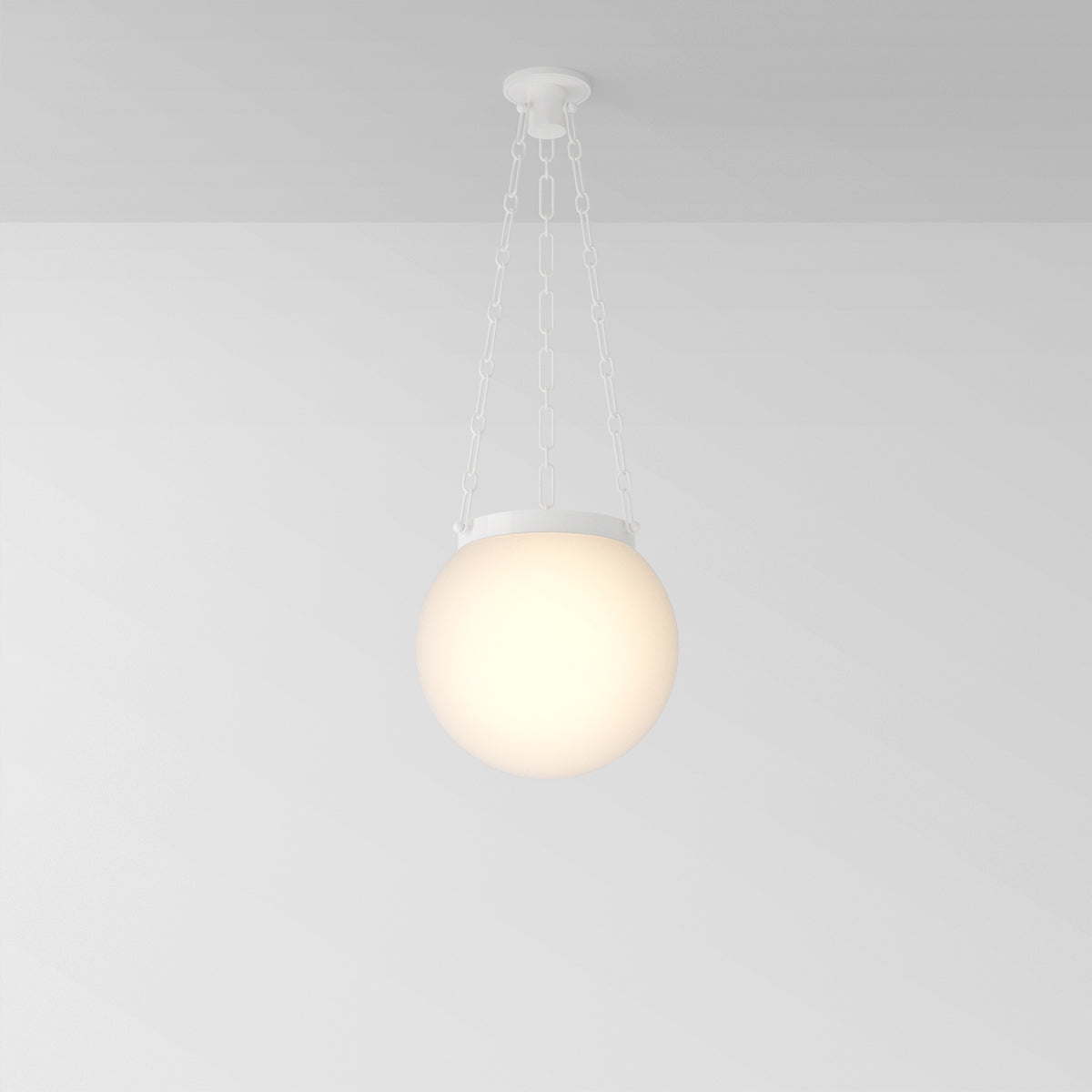 Helio 16 Pendant Light in Matte White Opal Glass Pendant Lights