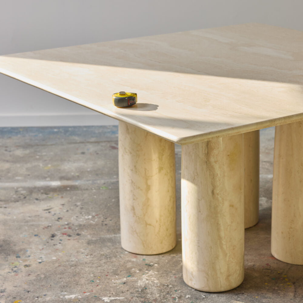 Il Colonnato Dining Table in Travertine by Mario Bellini - 1977 Dining Tables