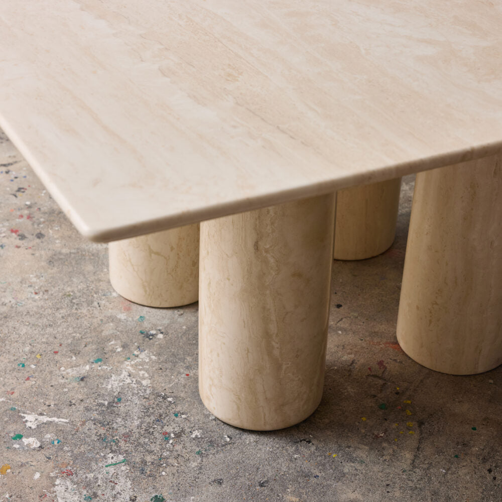 Il Colonnato Dining Table in Travertine by Mario Bellini - 1977 Dining Tables