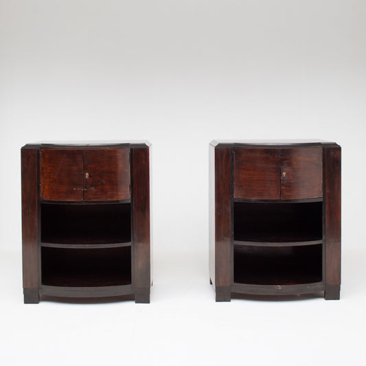 Set of Art Deco Cabinets in Dark Wood