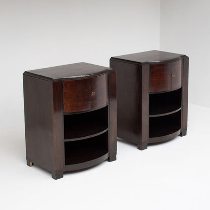Set of Art Deco Cabinets in Dark Wood