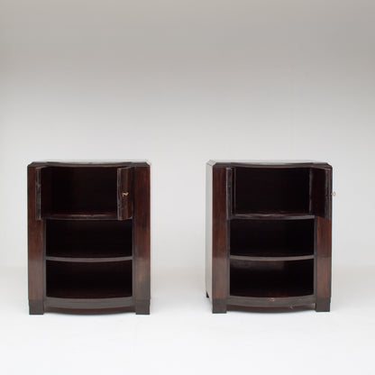 Set of Art Deco Cabinets in Dark Wood