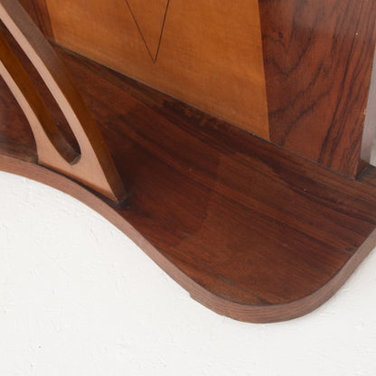 Art Deco Walnut Console with Inlay Details