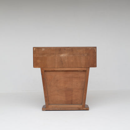 Art Deco Walnut Console with Inlay Details