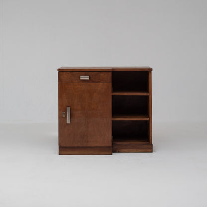 Art Deco Nightstand with Chrome Hardware