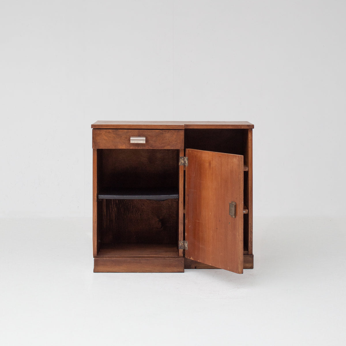 Art Deco Nightstand with Chrome Hardware