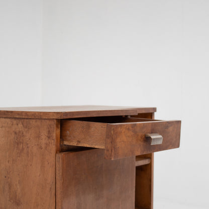 Art Deco Nightstand with Chrome Hardware