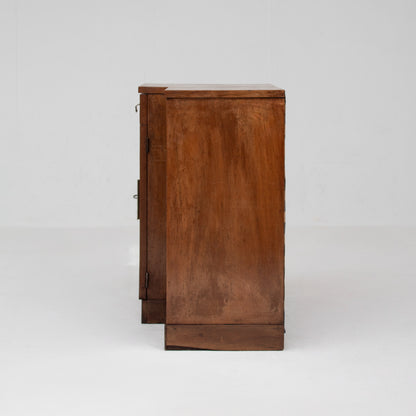 Art Deco Nightstand with Chrome Hardware