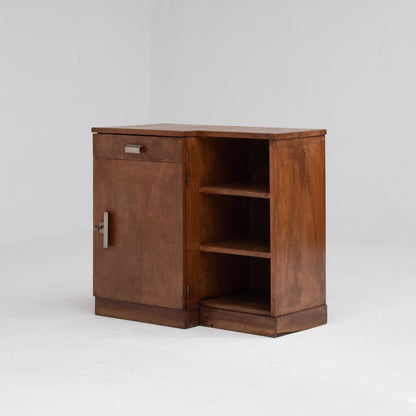 Art Deco Nightstand with Chrome Hardware
