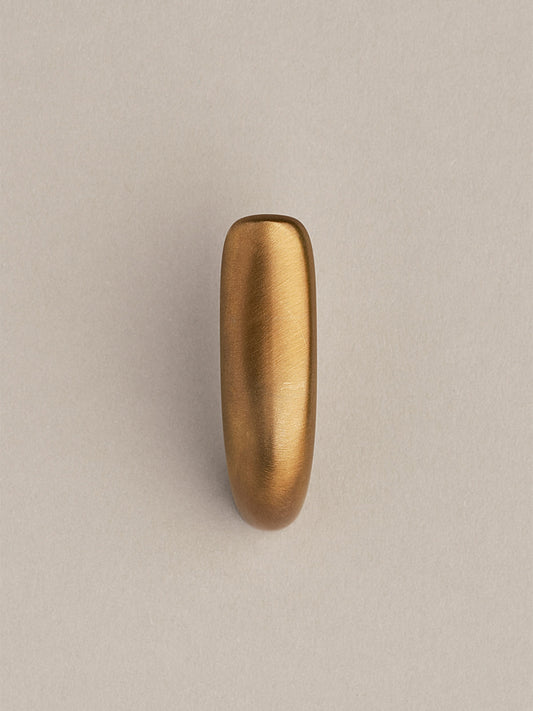 Iris Hook - Amber Brass Hardware