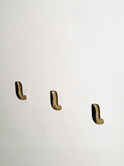 Iris Hook - Amber Brass Hardware