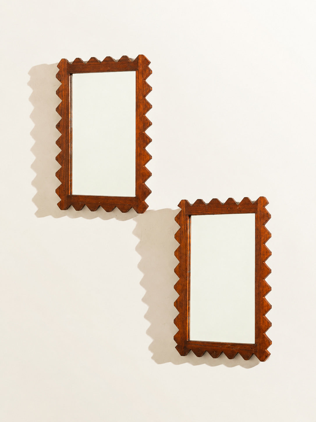 Italian Handcrafted Mirrors, A Pair, 1960s Mirrors