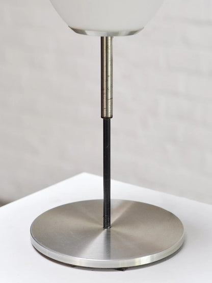 1960s Italian Table Lamp, Opal Glass and Metal Table Lamps