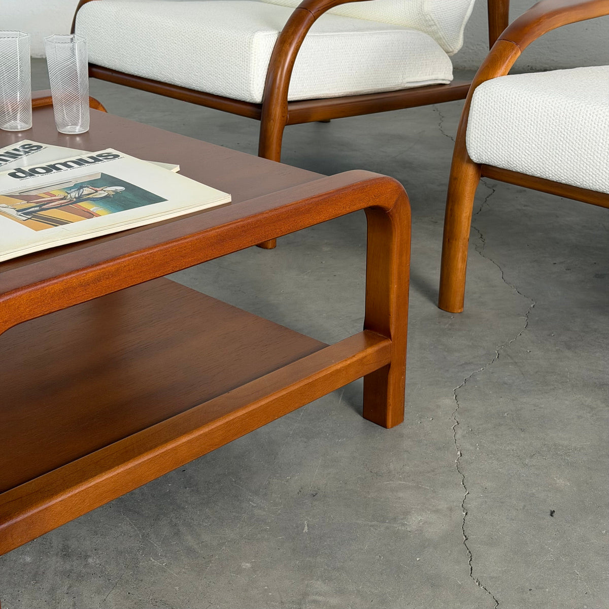 Italian Modernist Ash Wood Outdoor Lounge Set, Fully Restored, Italy, 1970s Sofas
