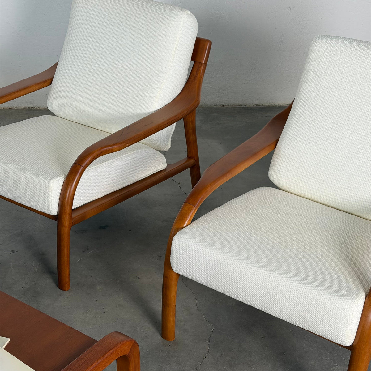 Italian Modernist Ash Wood Outdoor Lounge Set, Fully Restored, Italy, 1970s Sofas
