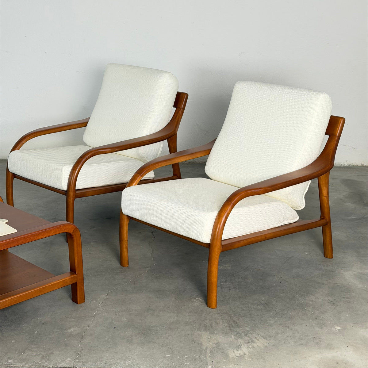 Italian Modernist Ash Wood Outdoor Lounge Set, Fully Restored, Italy, 1970s Sofas