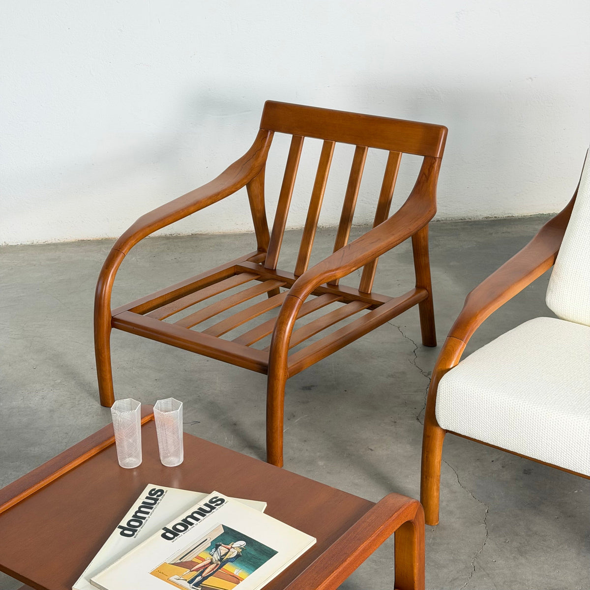 Italian Modernist Ash Wood Outdoor Lounge Set, Fully Restored, Italy, 1970s Sofas