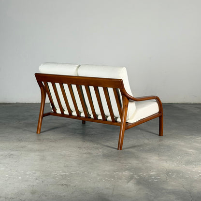 Italian Modernist Ash Wood Outdoor Lounge Set, Fully Restored, Italy, 1970s Sofas