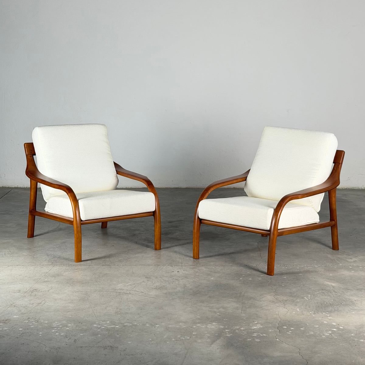Italian Modernist Ash Wood Outdoor Lounge Set, Fully Restored, Italy, 1970s Sofas