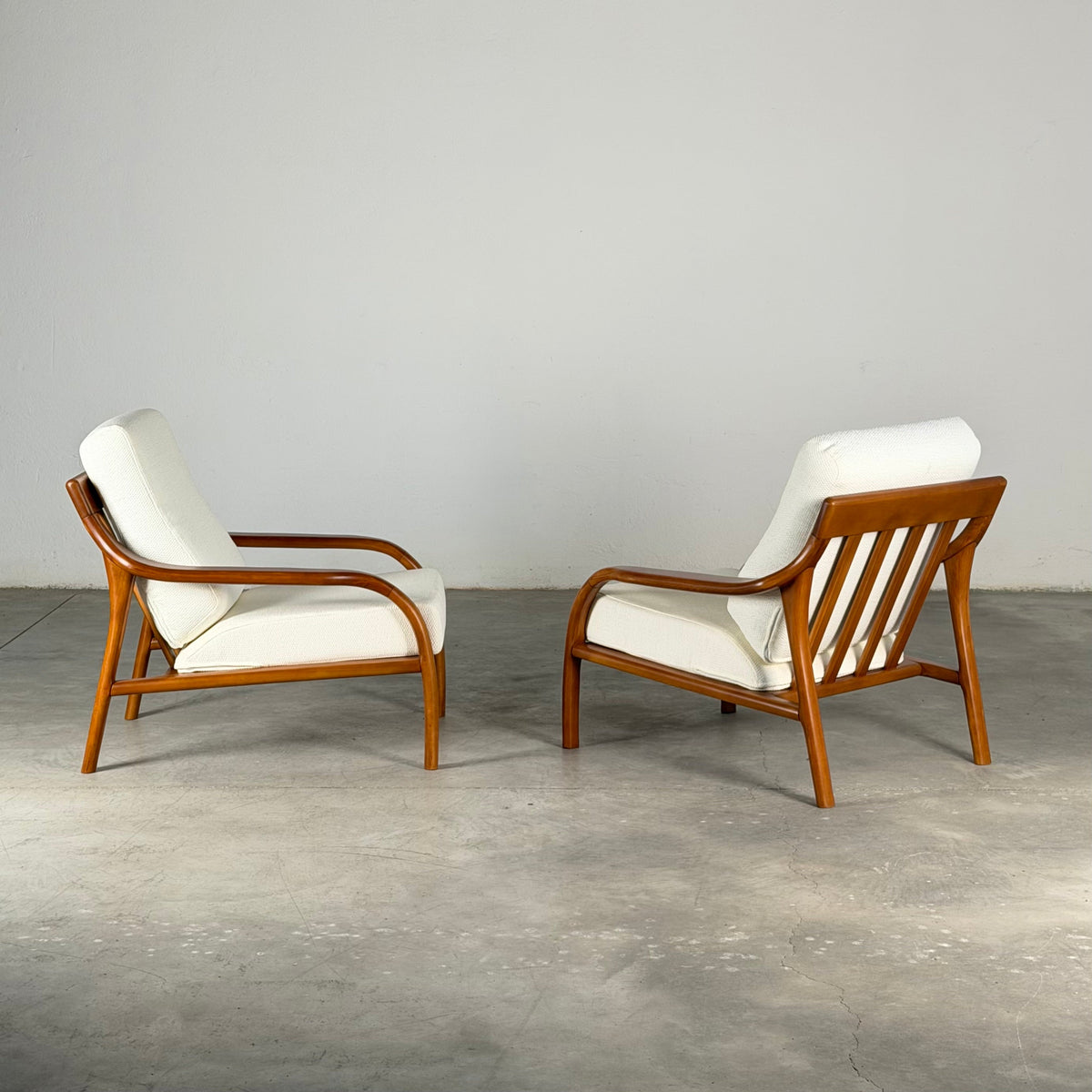 Italian Modernist Ash Wood Outdoor Lounge Set, Fully Restored, Italy, 1970s Sofas