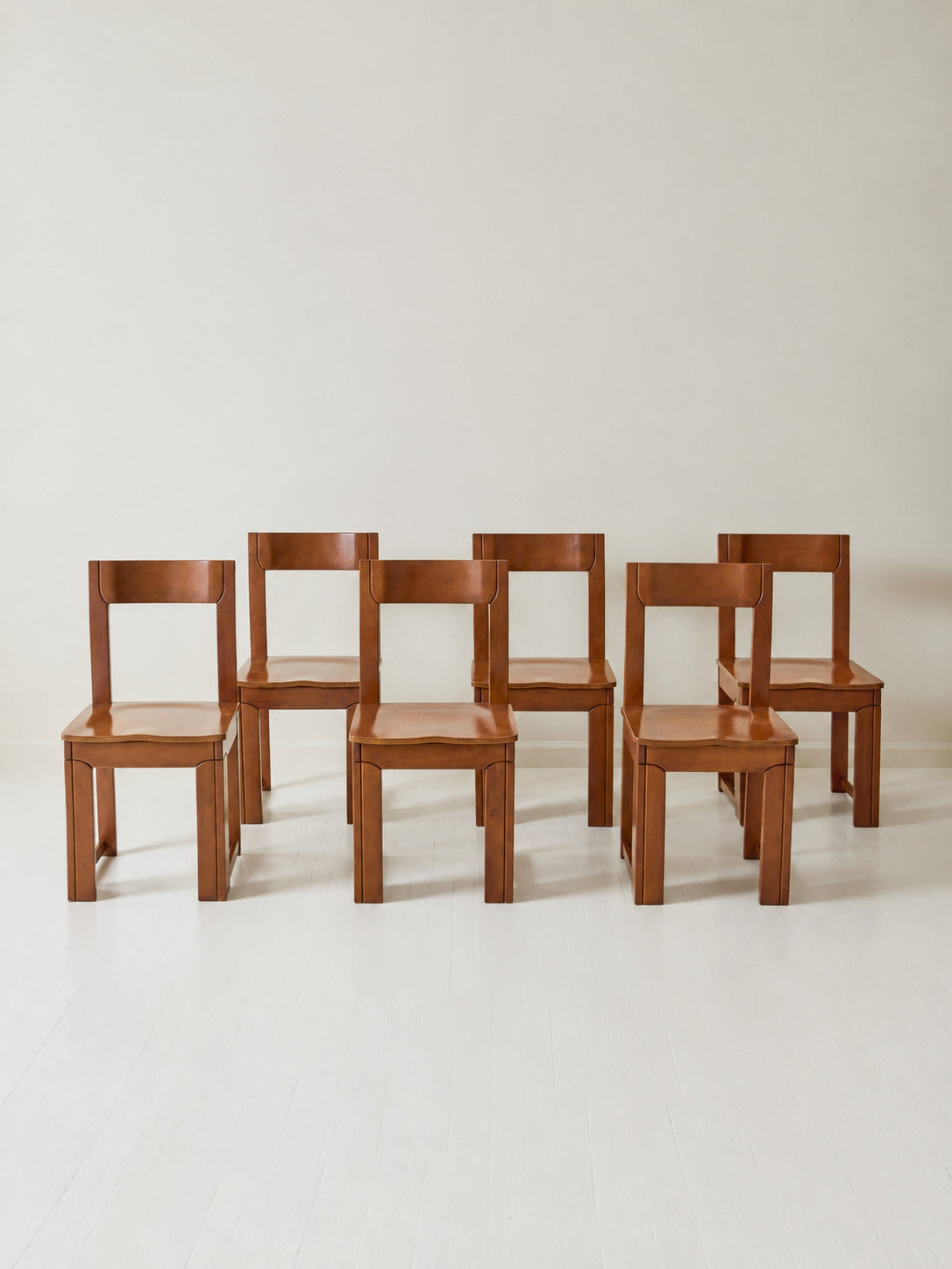 Italian Modernist Dining Chairs, Set of 6, 1970s Dining Chairs
