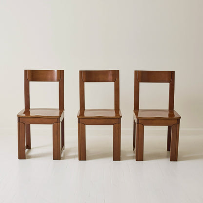 Italian Modernist Dining Chairs, Set of 6, 1970s Dining Chairs