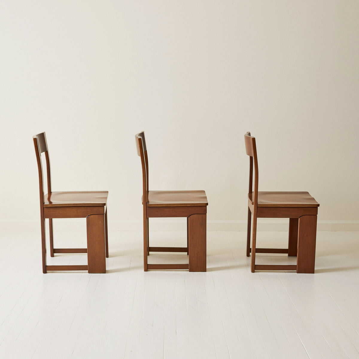 Italian Modernist Dining Chairs, Set of 6, 1970s Dining Chairs