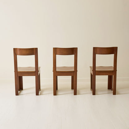 Italian Modernist Dining Chairs, Set of 6, 1970s Dining Chairs