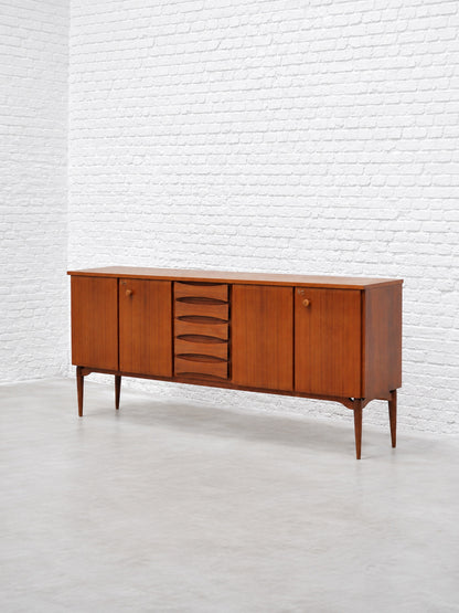 1960s Attributed to Vittorio Dassi Italian Modernist Sideboard, Teak Sideboards