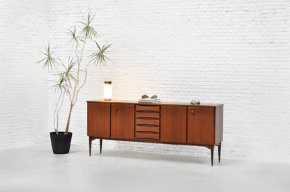1960s Attributed to Vittorio Dassi Italian Modernist Sideboard, Teak Sideboards