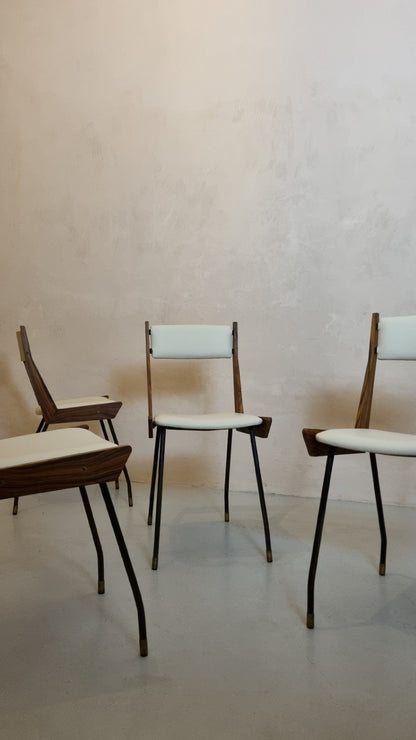 Italian Chairs by Carlo Ratti (Set of 6) Chairs Vintage