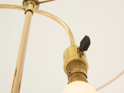 Jacques Adnet Pique Sellier Red Leather Brass Floor Lamp 1950 Floor Lamps