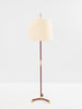 Jacques Adnet Pique Sellier Red Leather Brass Floor Lamp 1950 Floor Lamps