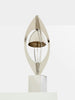 Jacques Charles for Maison Charles Ogive Nickel Metal Lamp 1965 Table Lamps