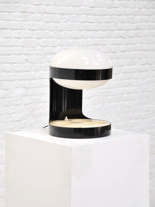 Joe Colombo for Kartell, Italian 1967 KD29 Table Lamp in ABS Plastic and Opaline Acrylic Table Lamps