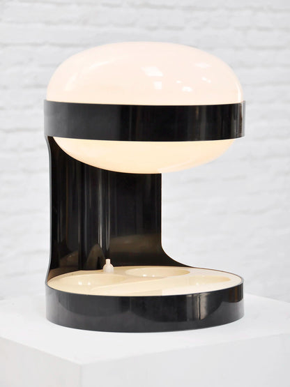Joe Colombo for Kartell, Italian 1967 KD29 Table Lamp in ABS Plastic and Opaline Acrylic Table Lamps