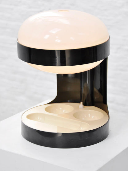 Joe Colombo for Kartell, Italian 1967 KD29 Table Lamp in ABS Plastic and Opaline Acrylic Table Lamps
