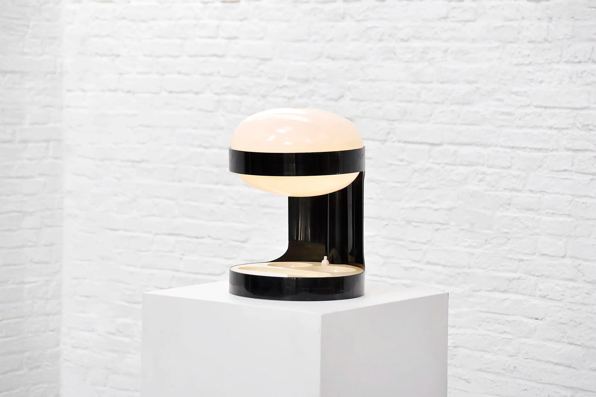 Joe Colombo for Kartell, Italian 1967 KD29 Table Lamp in ABS Plastic and Opaline Acrylic Table Lamps