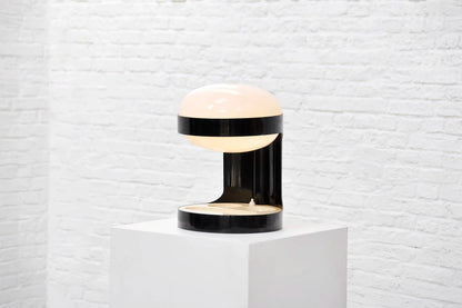 Joe Colombo for Kartell, Italian 1967 KD29 Table Lamp in ABS Plastic and Opaline Acrylic Table Lamps