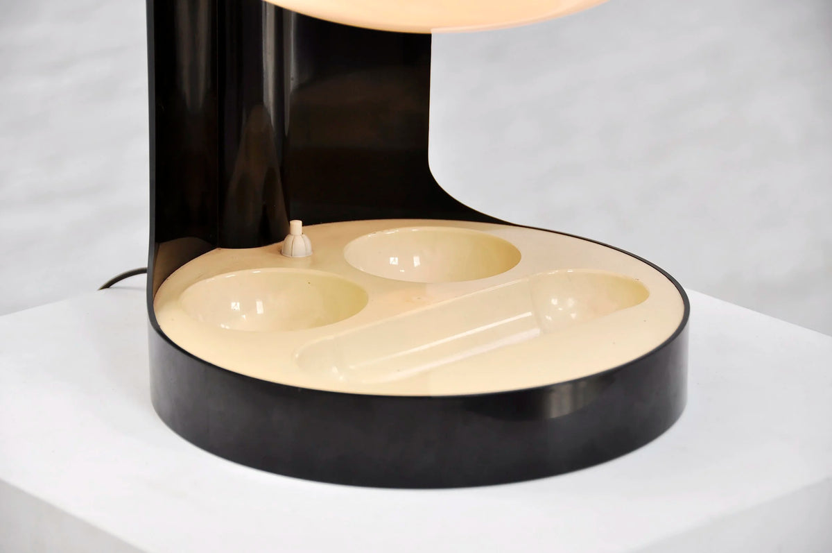 Joe Colombo for Kartell, Italian 1967 KD29 Table Lamp in ABS Plastic and Opaline Acrylic Table Lamps