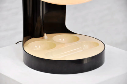 Joe Colombo for Kartell, Italian 1967 KD29 Table Lamp in ABS Plastic and Opaline Acrylic Table Lamps