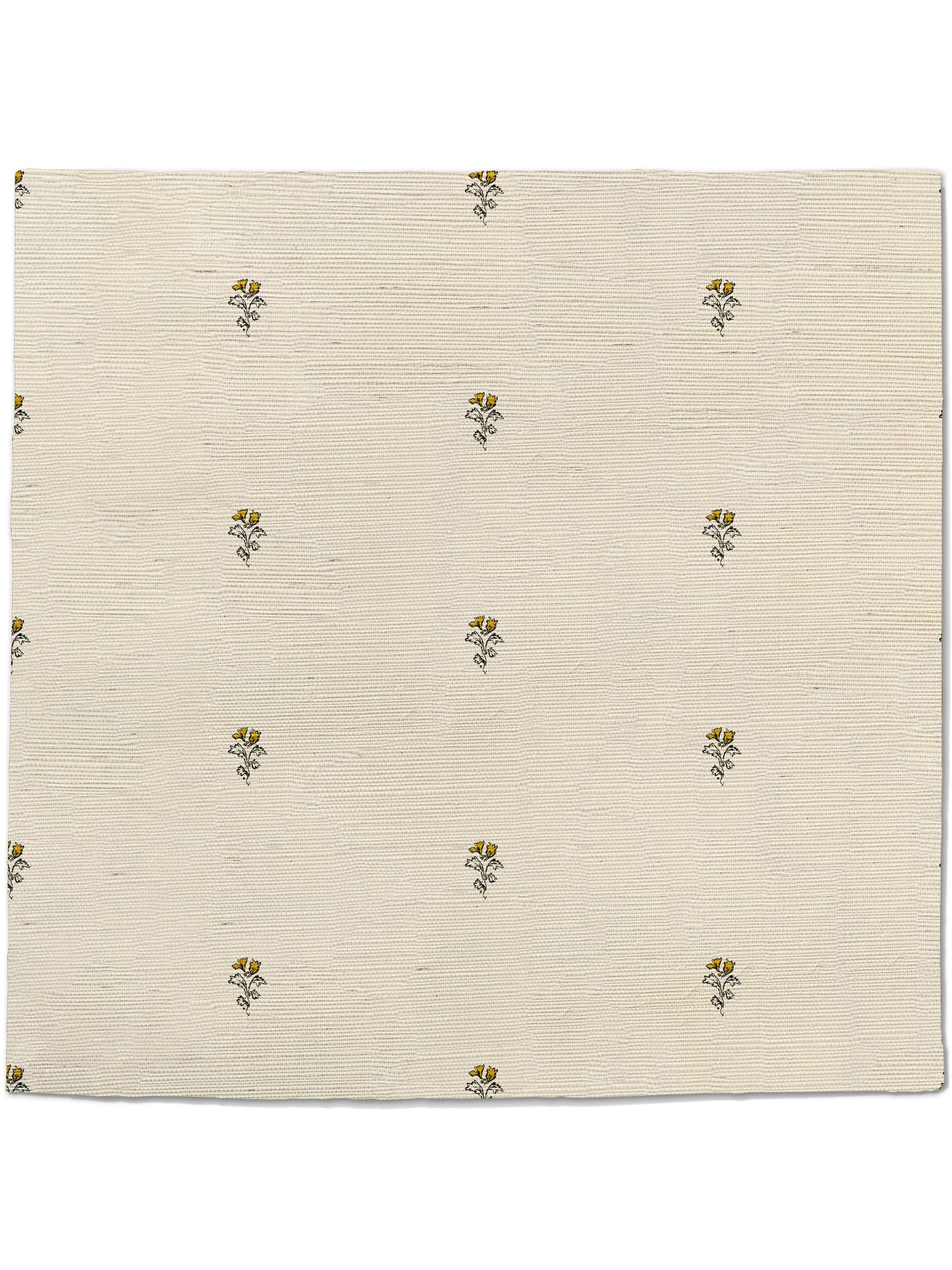 Juliette Blossom Bouquet Grasscloth  Wallpaper in Honey Glow