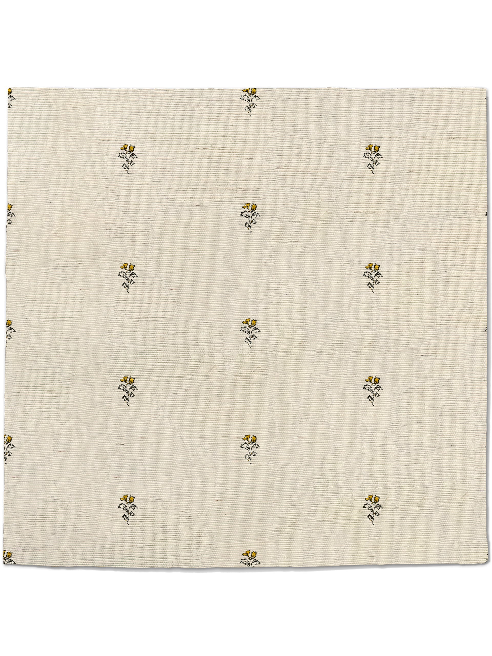 Juliette Blossom Bouquet Grasscloth  Wallpaper in Honey Glow