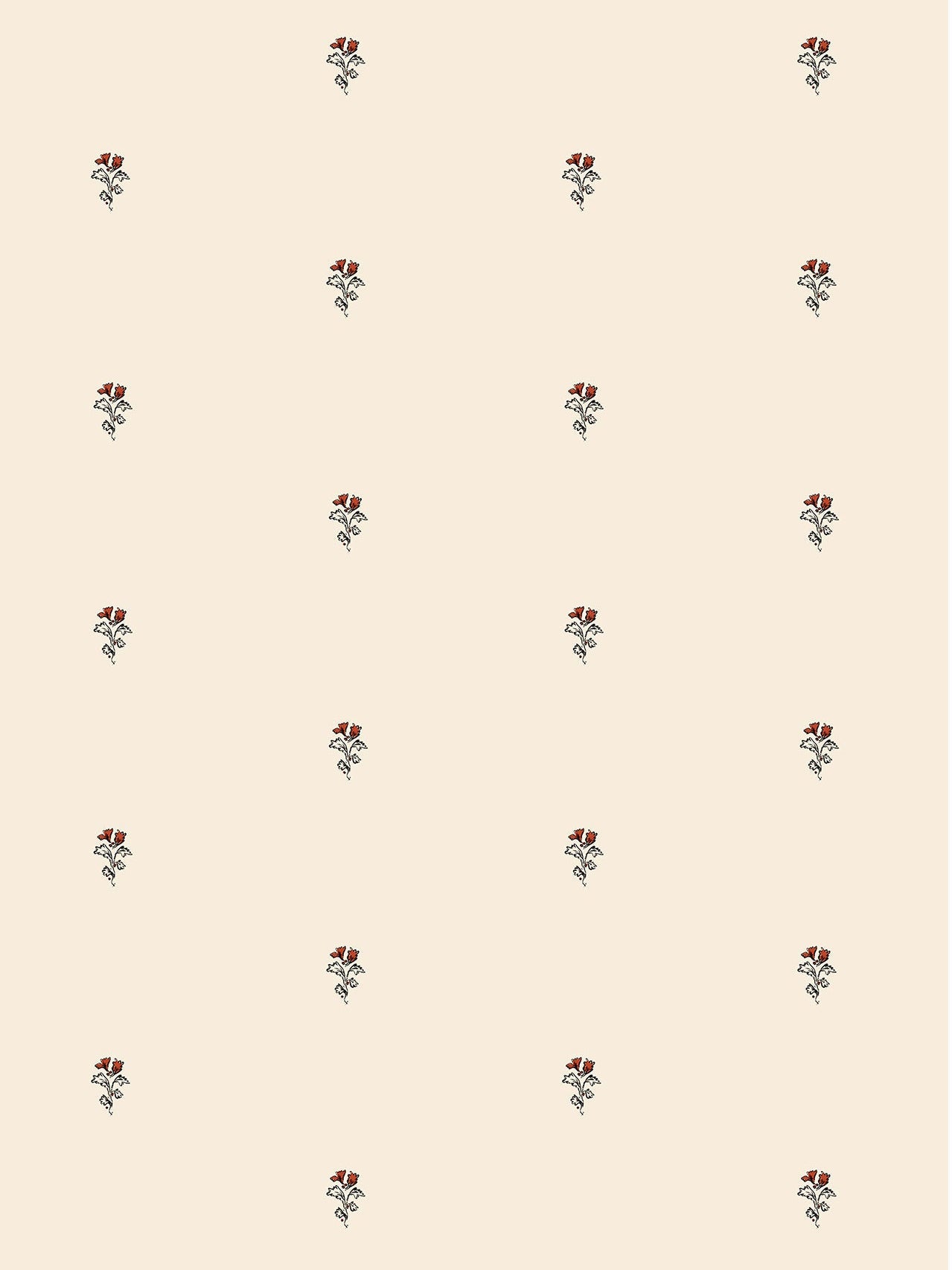 Juliette Blossom Bouquet Grasscloth  Wallpaper in Pale Driftwood