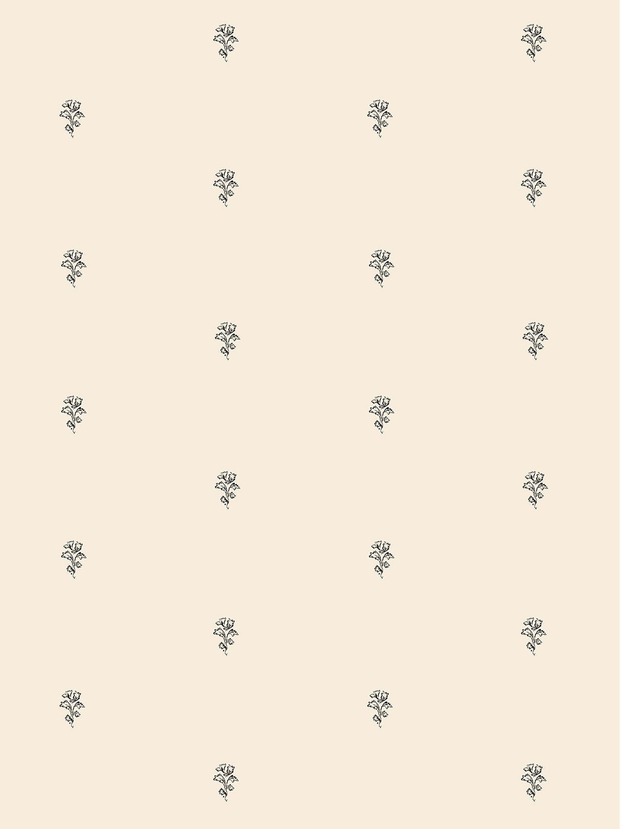 Juliette Blossom Bouquet Grasscloth  Wallpaper in Smoke and Lace