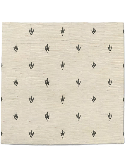 Juliette Fleur Sauvage Grasscloth  Wallpaper in Mist and Midnight