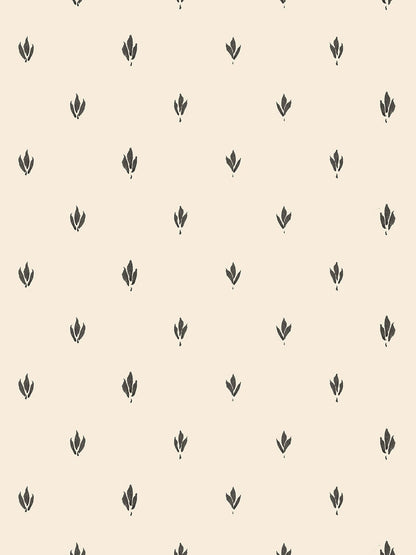 Juliette Fleur Sauvage Grasscloth  Wallpaper in Mist and Midnight