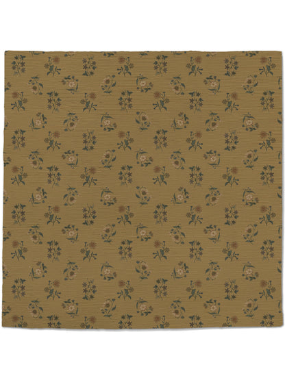 Juliette Floral Cascade Grasscloth  Wallpaper in Toasted Almond