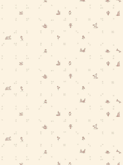 Juliette Hinterbloom Grasscloth  Wallpaper in Misty Taupe